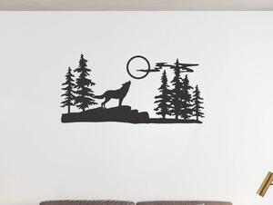 Drevený obraz na stenu - Vlk hory - 40cm