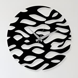 Drevené nástenné hodiny - EBA - 40cm , Strieborná
