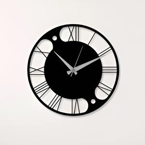 Drevené nástenné hodiny - RIMA - 40cm , Strieborná