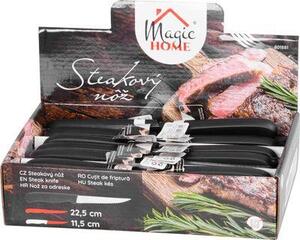 30 ks Nôž MagicHome, kuchynský, na steak, vrúbkovaný, 22.5 cm, Sellbox 30 ks