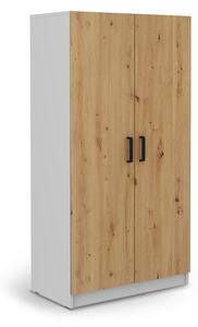 Vešiaková skriňa Malta 108 - dub artisan/sivá