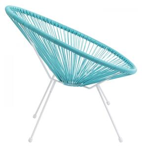 Modrá Tyrkysová stolička s výpletom Acapulco KARE DESIGN