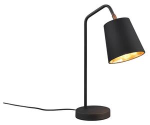 Čierna stolová lampa s textilným tienidlom (výška 45 cm) Buddy – Trio