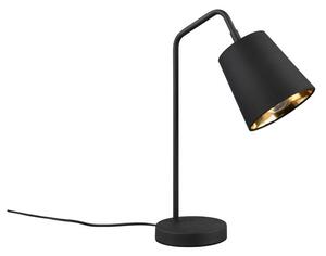 Čierna stolová lampa s textilným tienidlom (výška 45 cm) Buddy – Trio