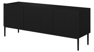 TV skrinka Nicole 150 cm - čierny mat / čierny nožičky