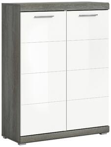 SKRINKA NA TOPÁNKY, biela s vysokým leskom, 90/120/37 cm MID.YOU - Predsieňové programy, Online Only