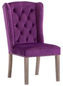 Jedálenská stolička fialová zamatová
