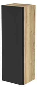 Závesná vertikálna skrinka Loftia - artisan/čierny mat