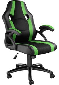 Tectake 403478 kancelárska stolička benny - čierna/zelená