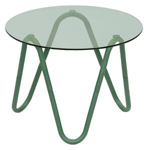 Okrúhly odkladací stolík so sklenenou doskou ø 50 cm Ventana Round – Leitmotiv