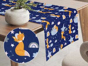 Biante Detský bavlnený behúň na stôl Sandra SA-281 Líšky na večernej oblohe 45x180 cm