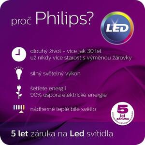 Philips 17297/30/16 Yarrow Vonkajšie nástenné LED svietidlo s čidlom 21 cm, čierna