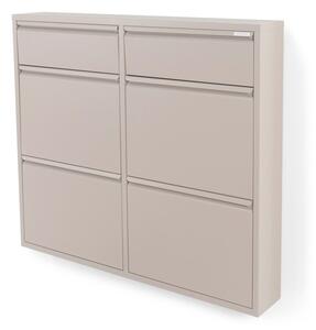 Taupe kovová výklopná skrinka na topánky 98x86x15 cm Billy – Spinder Design