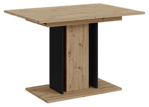 Rozkladací jedálenský stôl Vala, artisan/čierna
