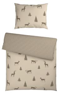 OBOJSTRANNÁ POSTEĽNÁ BIELIZEŇ, flanel, taupe, 140/200 cm Esposa - Obliečky & plachty
