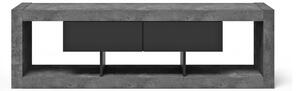 Sivo-čierny TV stolík v dekore betónu 175x52 cm Nara – TemaHome
