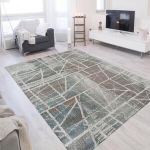Škandinávsky koberec s geometrickými vzormi Zelená