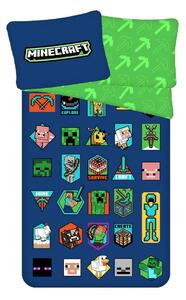 Jerry Fabrics Bavlnené obliečky Minecraft Badges, 140 x 200 cm, 70 x 90 cm