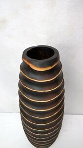 Váza drevená LIONETTA, hnedá tmavá, mangové drevo, 62 cm, ručná práca