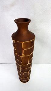 Váza hnedá MIRIEL, mangové drevo, ručná práca