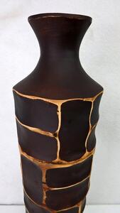 Váza hnedá tmavá MIRIEL, mangové drevo. ručná práca