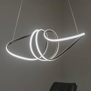 Závesné svietidlo LED Loca, plast, čierna farba, 56 W, dĺžka 70 cm