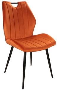 Stolička ARCO škoricová (oranžová / hnedá) (látka Bluvel 4215) - moderná, čalúnená, do obývačky / jedálne, kancelárie