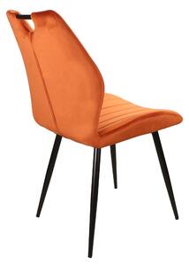 Stolička ARNO škoricová (oranžová / hnedá) (látka Bluvel 4215) - moderná, čalúnená, do obývačky / jedálne, kancelárie