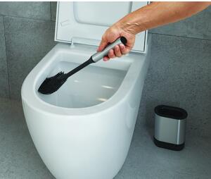 Tmavosivá WC kefa z nehrdzavejúcej ocele Cleany – Metaltex