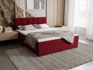 Čalúnená posteľ 160x200 ELSIE 2 s úložným priestorom - červená