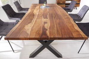 Jedálenský stôl Amazonas X 180cm prírodný Sheesham