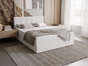 Čalúnená posteľ 160x200 ELSIE 2 s úložným priestorom - biela