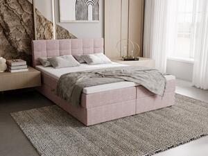Čalúnená posteľ 160x200 ELSIE 2 s úložným priestorom - ružová