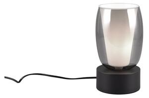 Stolová lampa so skleneným tienidlom v čierno-striebornej farbe (výška 24 cm) Barret – Trio Select