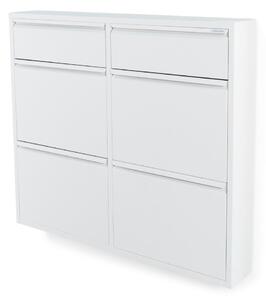 Biela kovová výklopná skrinka na topánky 98x86x15 cm Billy – Spinder Design