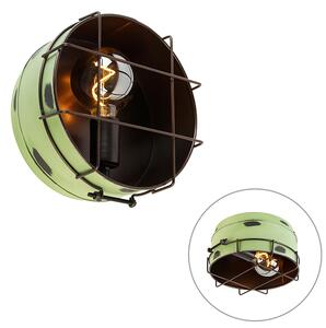 Industriálne nástenné svietidlo zelené 25 cm - Barril