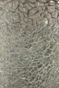 Biela váza z lámaného skla 29cm