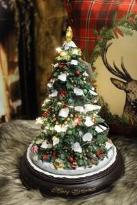 Zelený hrací svietiaci vianočný stromček 30cm