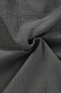 Sivé mušelínové obliečky na dvojlôžko 200x200 cm Stonewashed – Mijolnir