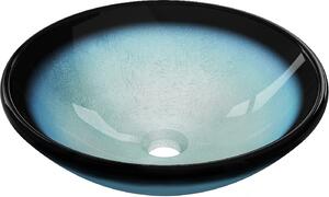 Mexen Mira, sklenené umývadlo na dosku 42 x 42 x 14,5 cm, modrá, 24124247