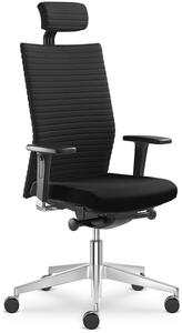 LD Seating Kancelárska stolička ELEMENT 430-SYS, s podhlavníkom, čierna skladová