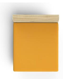 Žltá napínacia bavlnená prestieradlo 160x200 cm - Mijolnir