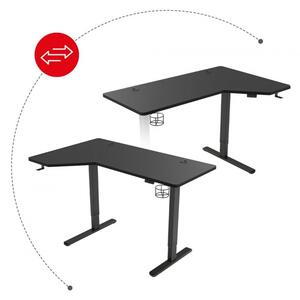 Ergonomický elektrický stôl s nastaviteľnou výškou stola a LED panelom