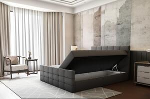 KONDELA Boxspringová posteľ, 180x200, sivá, BEST