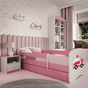 Kocot kids Detská posteľ Babydreams hasičské auto ružová