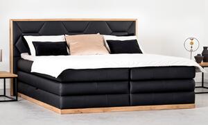 GALIA kožená boxspring massiv wood posteľ (plocha spania: 180x200cm)