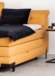 MASSA kožená boxspring posteľ s úložným priestorom (plocha spania 180x200cm)
