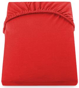 FLHF Bavlnené jersey prestieradlo Amber, červená Rozmer: 80-90x200 cm