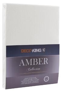 Bavlnené jersey prestieradlo Amber biela Decoking Rozměr prostěradlo DecoKing: 80-90x200 cm 30cm