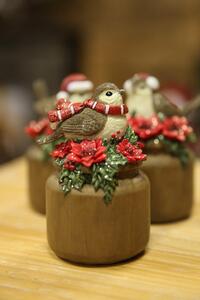 Vianočná dekorácia vtáčiky 3-set